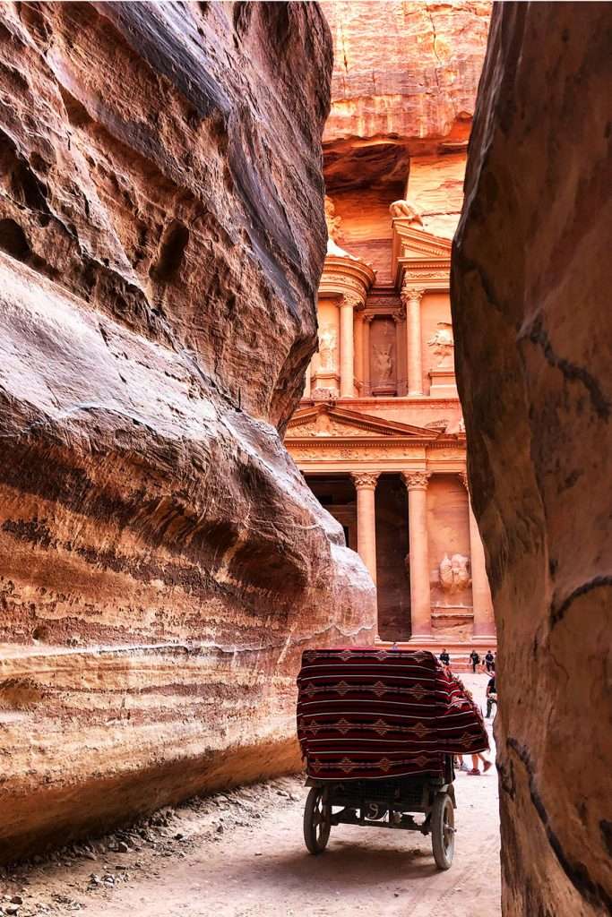 Jordan - Petra Treasury with Horse and Cart