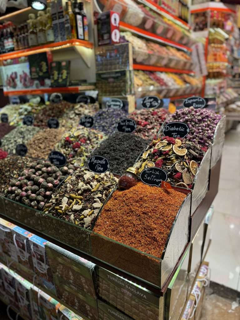 Tea in Egyptian Bazaar in Istanbul