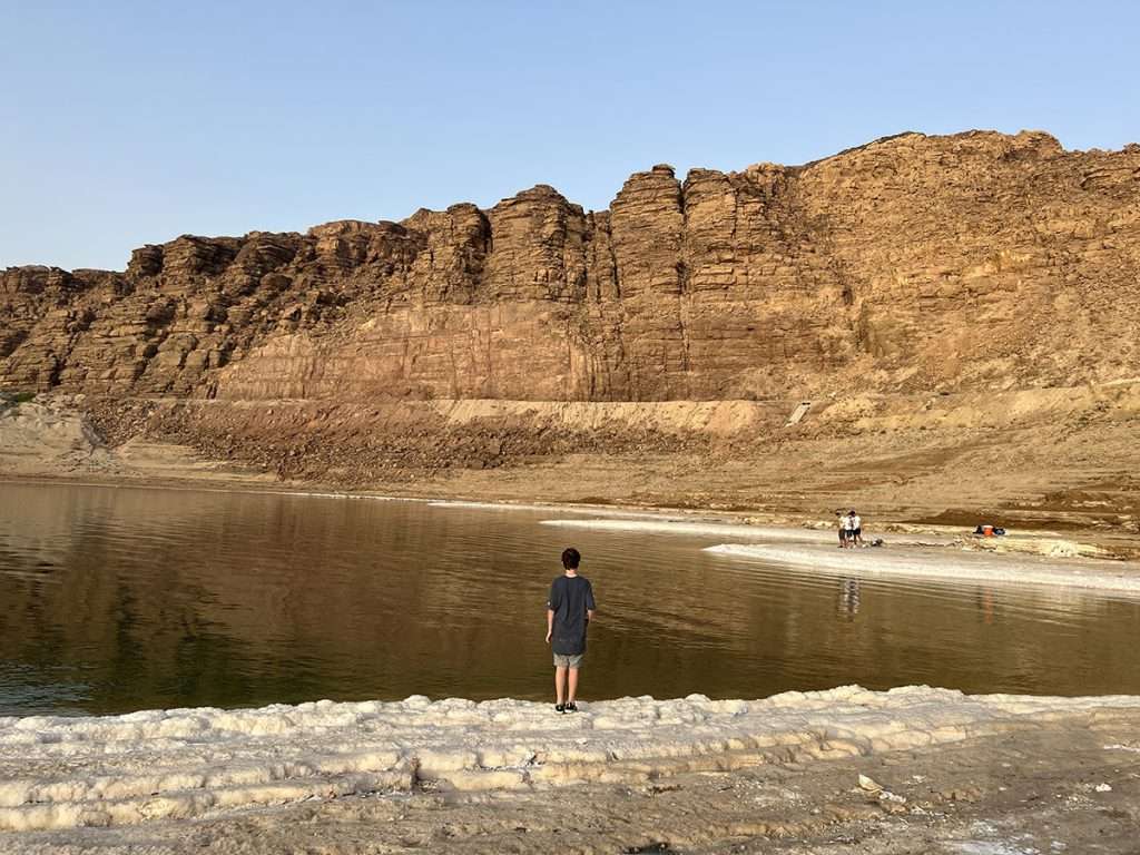 Dead Sea Salt Formations Markus on beach