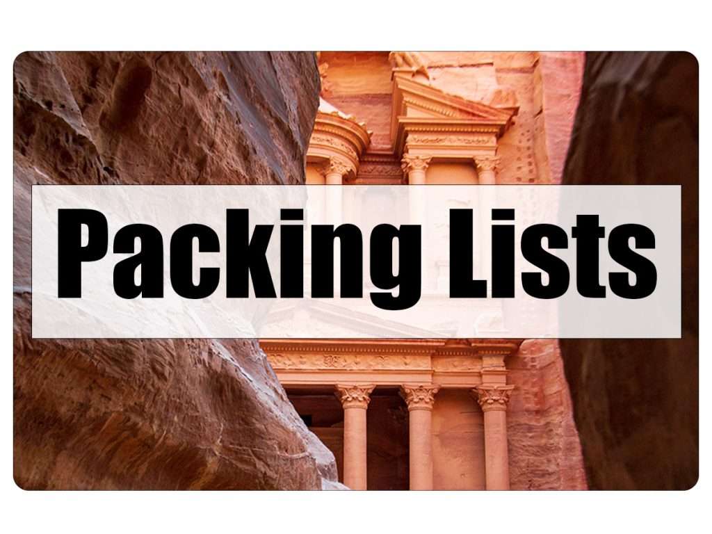 Jordan Packing list